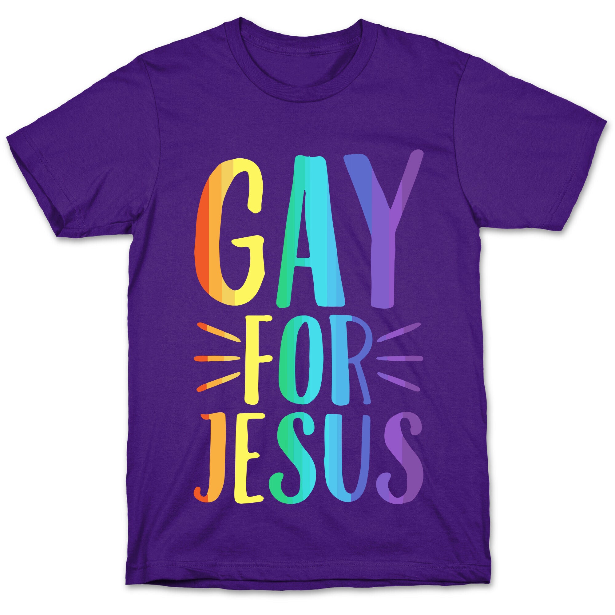 Gay For Jesus White Print T-Shirt